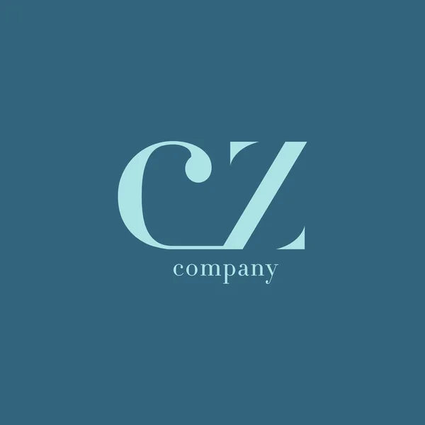 CZ Lettres Logo de l'entreprise — Image vectorielle
