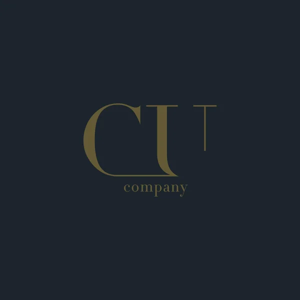 Cu harfler iş şirket logosu — Stok Vektör