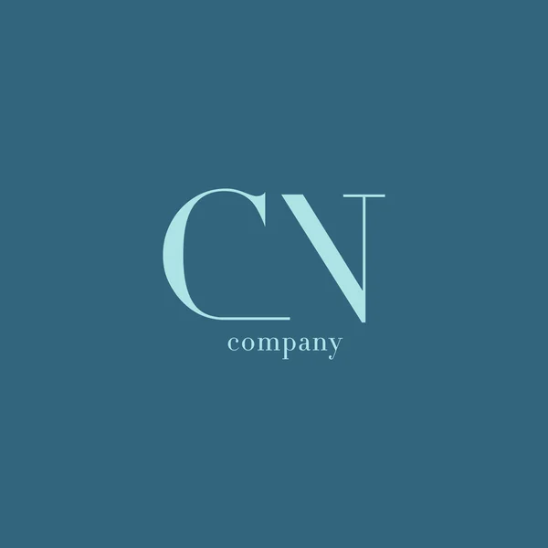 Logotipo da empresa de negócio de letras CN — Vetor de Stock