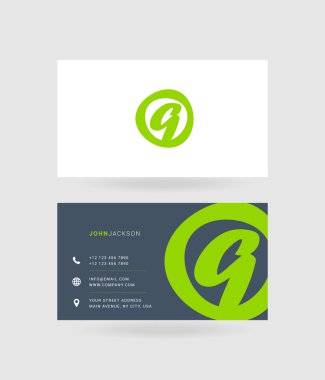 Kartvizit harf Q logosu