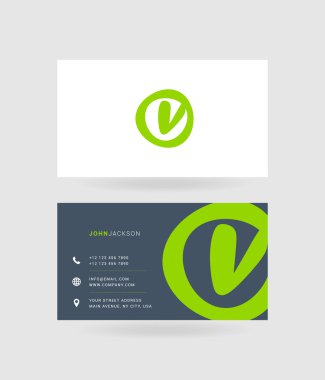 Kartvizit harf V logosu