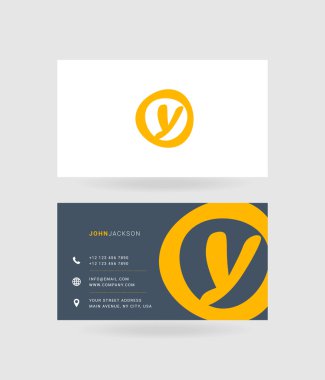 Kartvizit Y harfi logosu