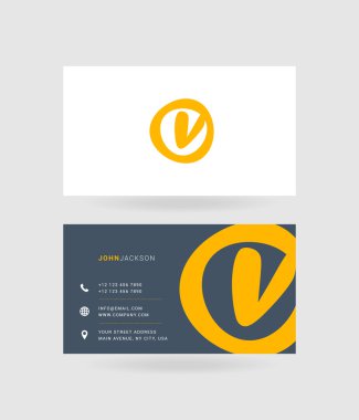 Kartvizit harf V logosu