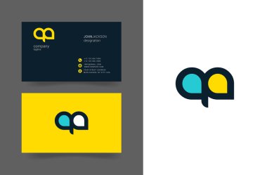 Qa harf Logo kartvizit