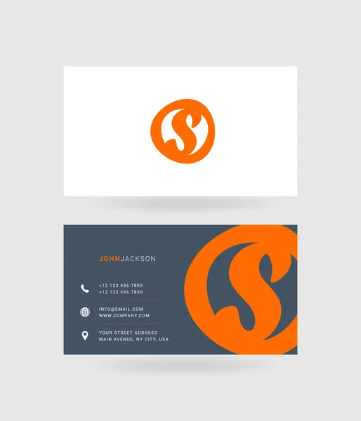 Cartes de visite lettre S logo — Image vectorielle