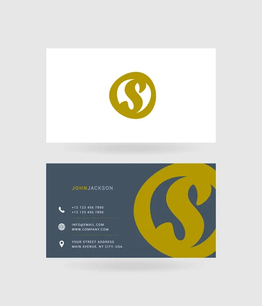 Cartes de visite lettre S logo — Image vectorielle