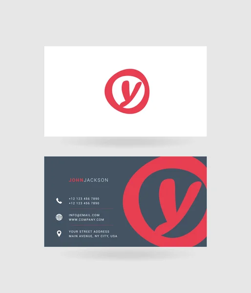 Cartes de visite lettre Y logo — Image vectorielle