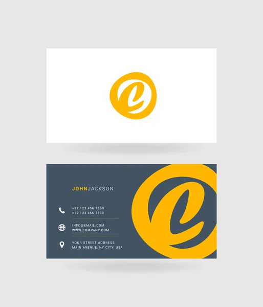 Visitekaartjes letter C logo — Stockvector