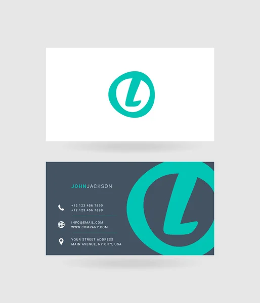 Visitekaartjes letter L logo — Stockvector