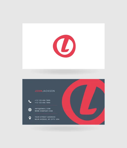 Business cards letter L logo — Stock Vector