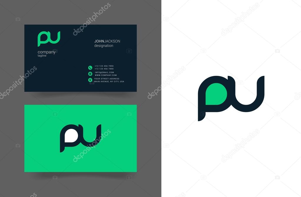 PU Letters Logo Business Cards