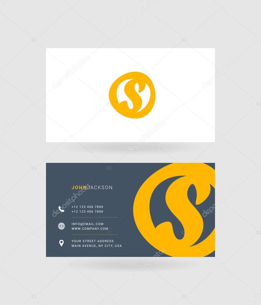Business cards letter S logo