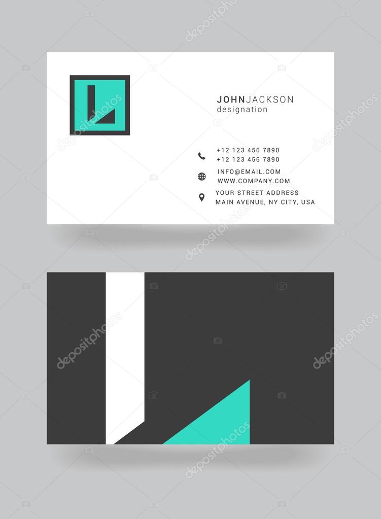 L Letter Logo Icon with Business Cards Template Vector