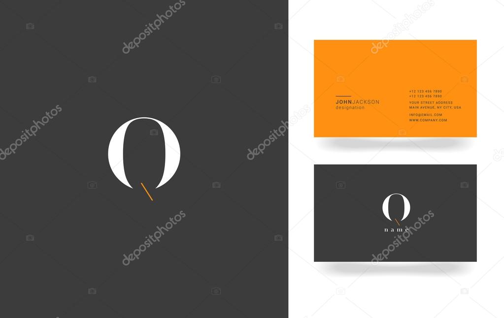 Q Letter Logo Icon with Business Cards Template Vector