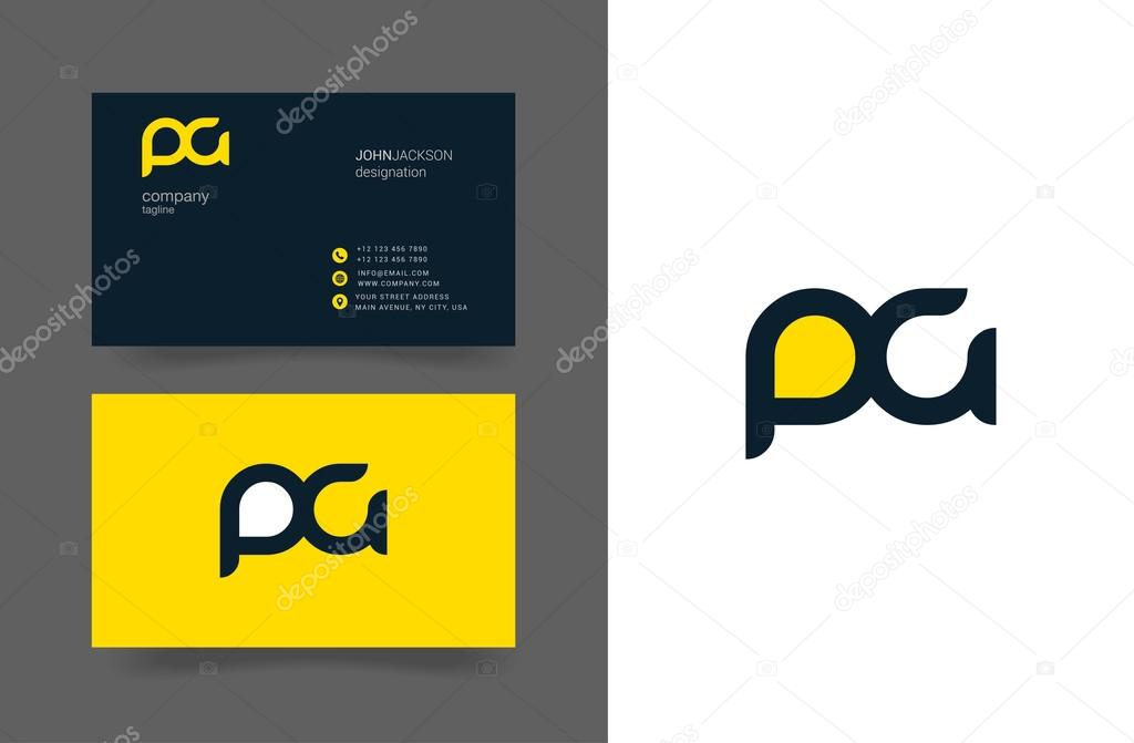 PG Letters Logo Business Cards