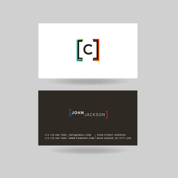 C Letter Logo Business Cards — Stock Vector