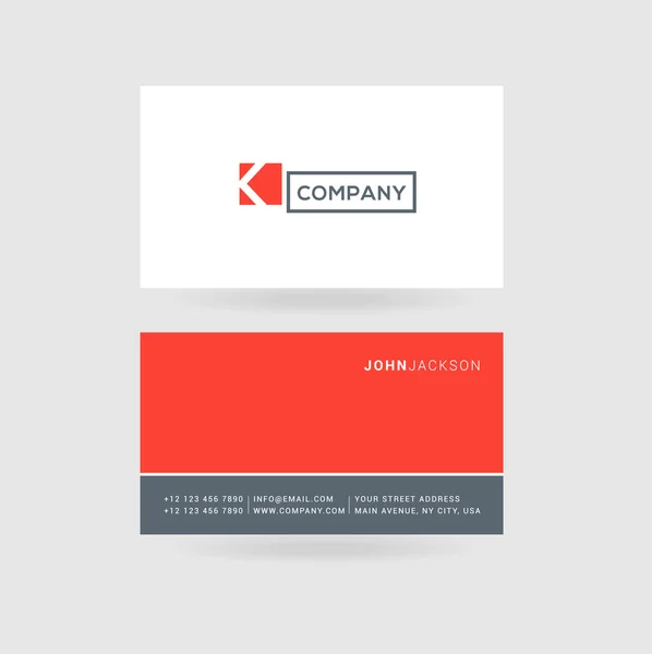 K Carta Logo Ícone Cartões — Vetor de Stock