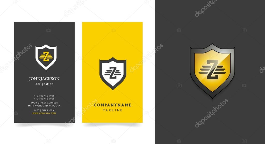 Z Letter Logo Business Cards