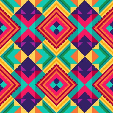 Etnik model. soyut kaleydoskop kumaş tasarımı.