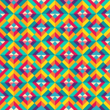 Vektör kusursuz desen. Modern geometrik doku. üçgenli geometrik fayanslar tekrarlanıyor