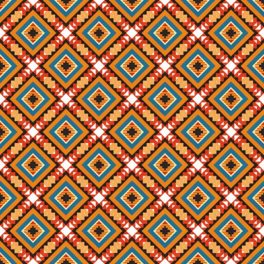 seamless pattern of ethnic geometric elements. vector illustration