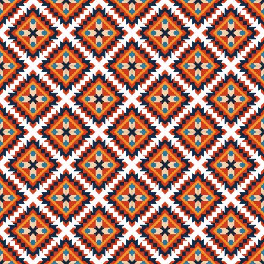 seamless pattern with american national aztec ornament. vector illustration