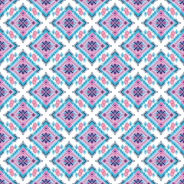 Kabile geometrik süslemeleri olan kusursuz etnik desenler. vektör illüstrasyonu.