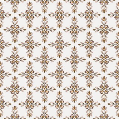 Çiçekler ve yapraklarla kusursuz desen