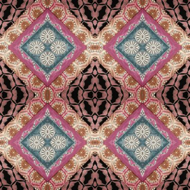Kusursuz desen. Baskı ve dekorasyon için geometrik desen. Kaleydoskop dokusu