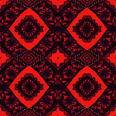 Kırmızı ve siyah rengin kusursuz deseni