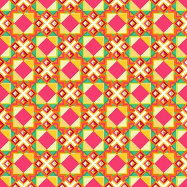 Soyut Dikişsiz renkli desen, vektör çizim