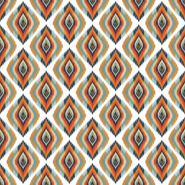 Soyut etnik vektörün kusursuz bir geçmişi var. renkli illüstrasyon
