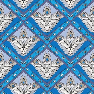 Etnik çiçeksiz desen. soyut şablon