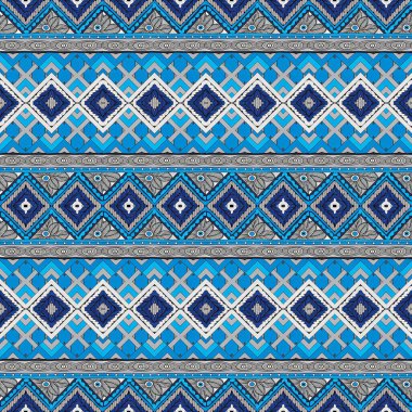 Etnik ve pürüzsüz bir örüntünün vektör çizimi.