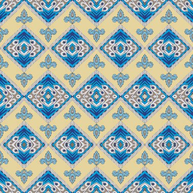 Geometrik şekilli kusursuz desen, vektör illüstrasyonu