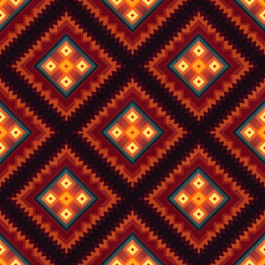 Aztek süsü ile kusursuz desen. etnik süs.