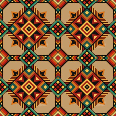 etnik soyut geometrik desen