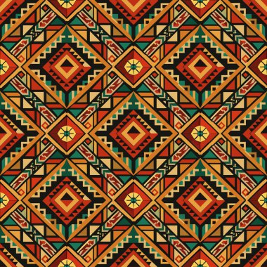 etnik çiçek seamless modeli