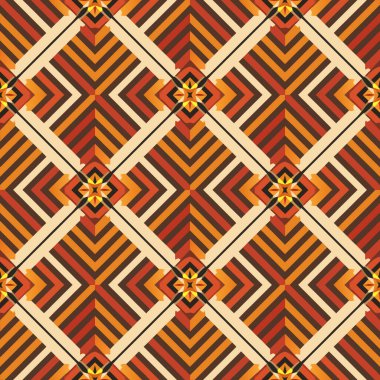 Soyut, etnik, kusursuz bir model. vektör illüstrasyonu