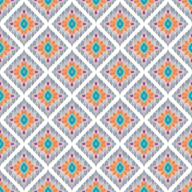 Kabile elementleriyle kusursuz soyut desen. vektör arkaplanı