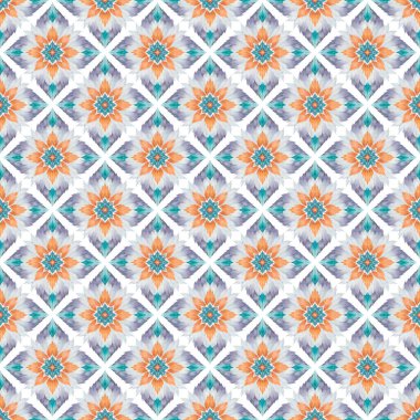 etnik çiçek seamless modeli