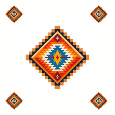 Amerikan yerlilerinin etnik tarzdaki süslemeleri.