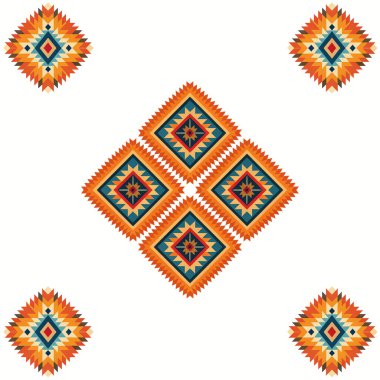 Renkli etnik süslemelerin vektör illüstrasyonu
