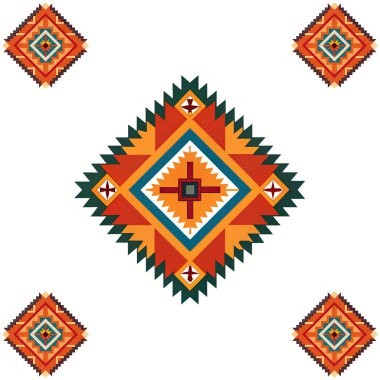 Aztek süslemeli etnik süs