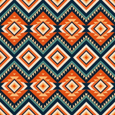 Aztek geometrik süslemeli kusursuz desen. vektör arkaplanı.