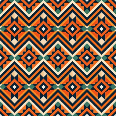 Soyut geometrik elementlerle kusursuz geometrik desen. vektör illüstrasyonu.