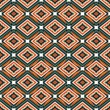 Etnik kusursuz süs. vektör illüstrasyonu.