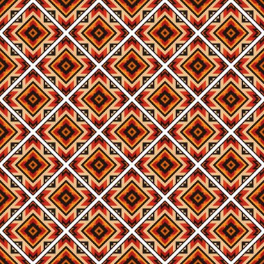 Geometrik şekilli kusursuz etnik desen