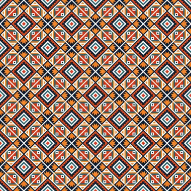 Geometrik şekilli kusursuz desen, vektör illüstrasyonu