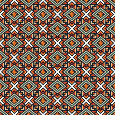 Kusursuz geometrik süslemeli vektör desenli arkaplan.